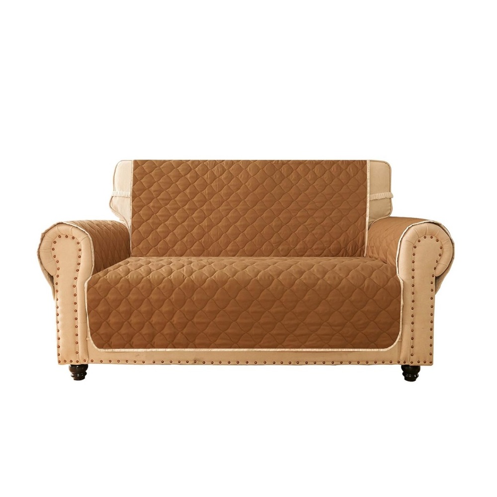 Ameritex Loveseat Cover, Reversible Quilted
Water Resistant Double (Sand, 54'')